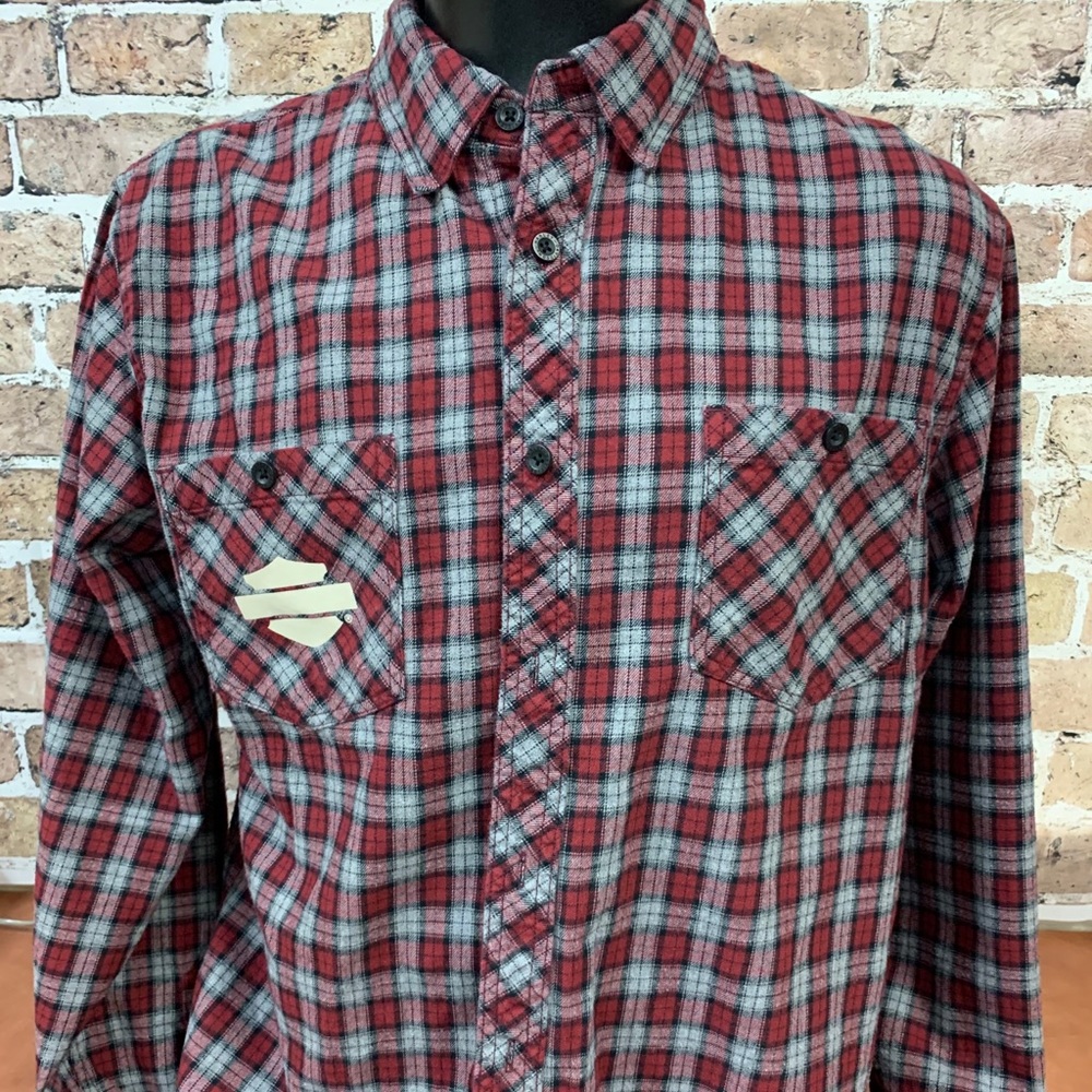 Men’s regular large Harley-Davidson flannel shirt